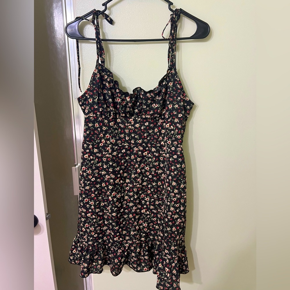 Floral print mini dress